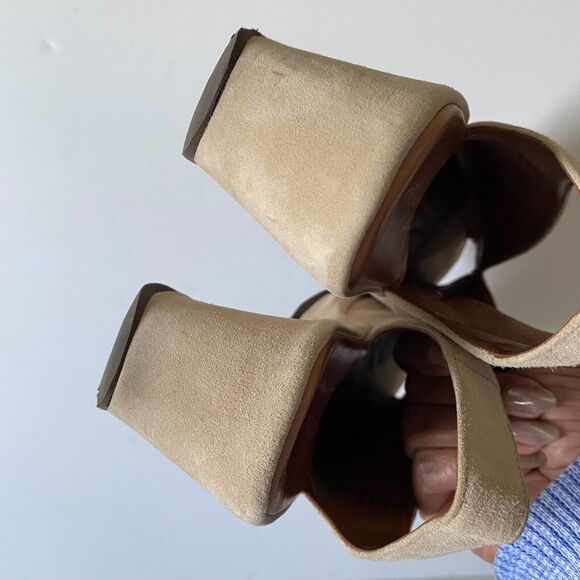 L'Amour Des Pieds Leather Sandals - Odetta Beige Suede‎ Women's Size 9.5 Soft - Picture 7 of 10